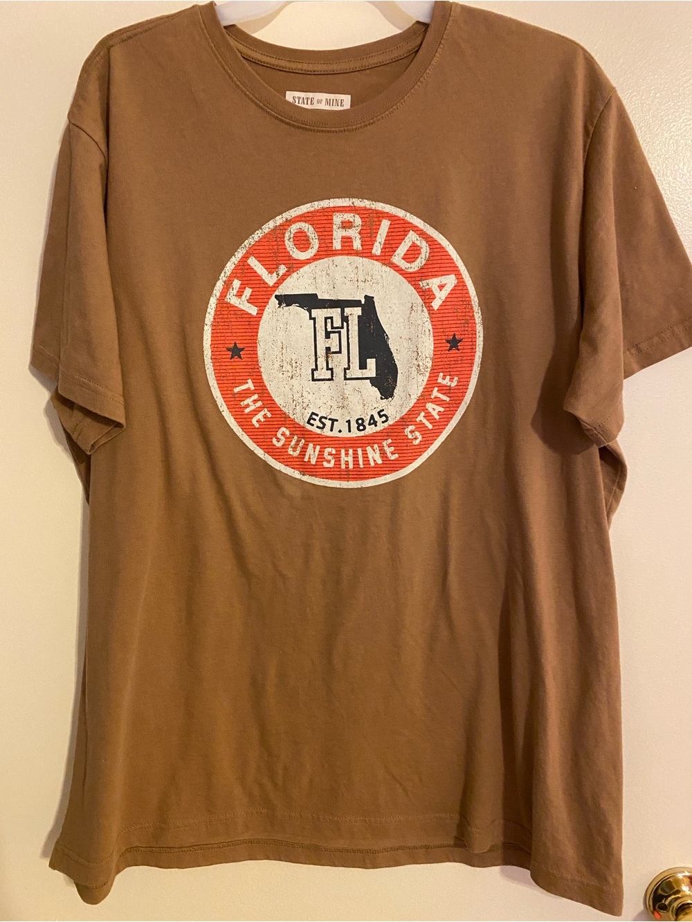 State of Mind Brown Florida Graphic Short Sleeve Tee